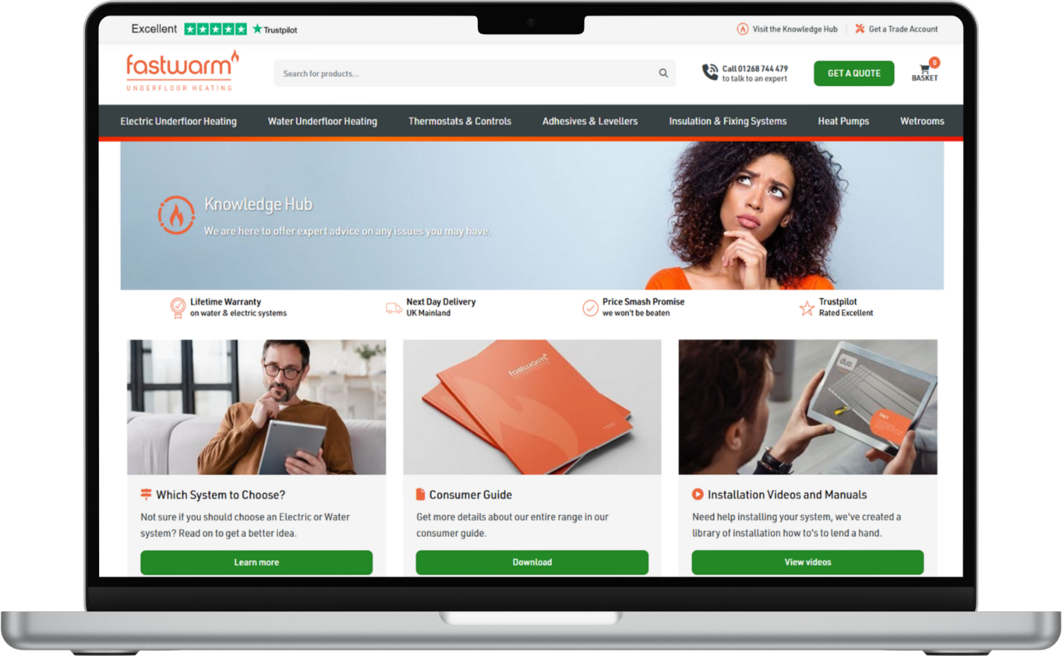 Screenshot of Knowledge Hub – Flooring Types